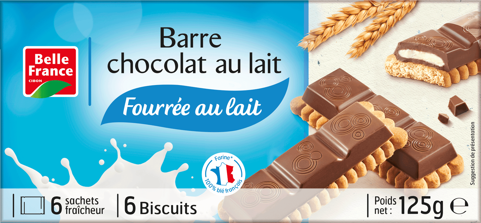 Barre Chocolat Au Lait Fourr e Au Lait Belle France O Trade Barre Chocolat Au Lait Fourr e Au Lait Belle France O Trade